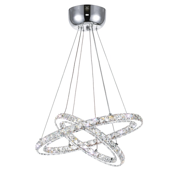 Cwi Lighting Ring LED Chandelier With Chrome Finish 5080P24ST-2R - main